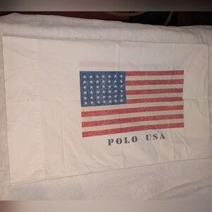 POLO Ralph Lauren Vintage American Flag Pillow Case 90s Rare 80s USA Standard